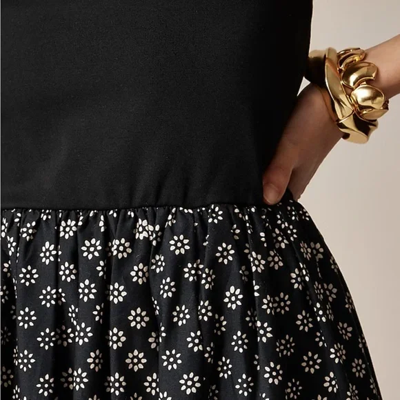 J Crew Strapless mixy dress in block print XL Black - Picture 13 of 14